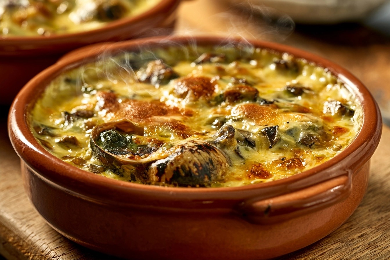 Cassolette d’escargots au Maroilles : oubliez le beurre d’ail !